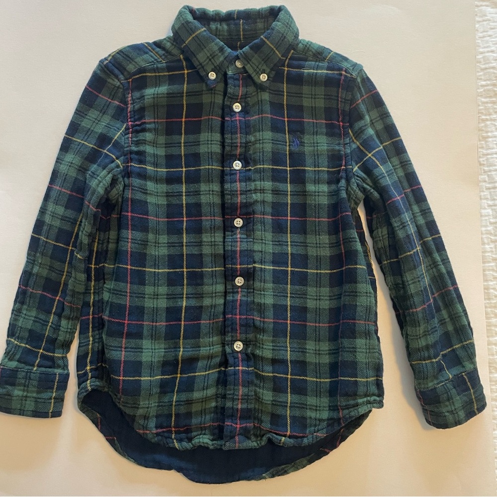 Ralph Lauren Plaid Flannel Button-down Shirt.